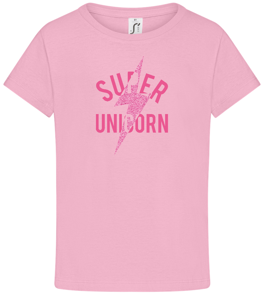 Super Unicorn Bolt Design - Comfort girls' t-shirt_PINK ORCHID_front