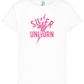 Super Unicorn Bolt Design - Comfort girls' t-shirt_WHITE_front