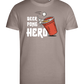 Beer Pong Hero Design - Premium men's close fitting t-shirt_CHARCOAL CHIN_front