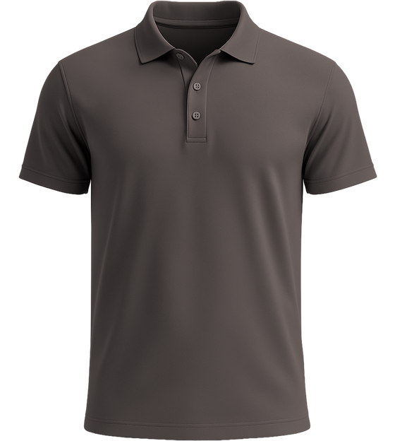 Premium men's polycotton polo shirt_DARK GREY_front