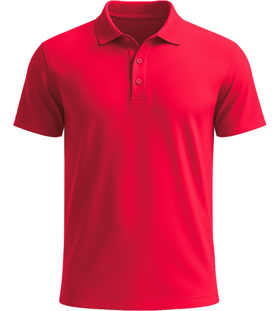 Premium men's polycotton polo shirt_RED_front