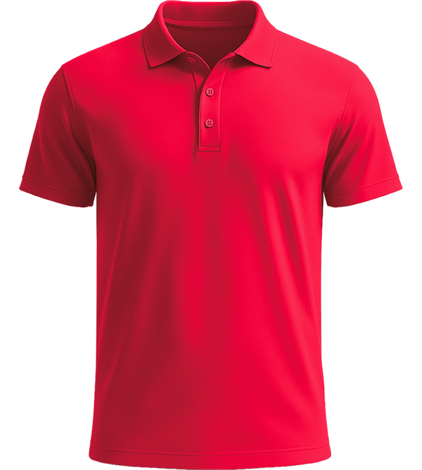 Premium men's polycotton polo shirt_RED_front