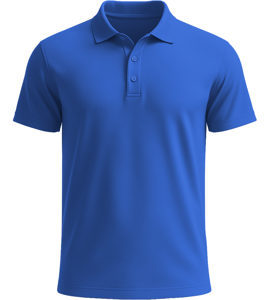 Premium men's polycotton polo shirt_ROYAL BLUE_front