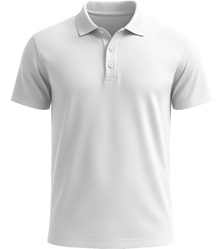 Premium men's polycotton polo shirt_WHITE_front