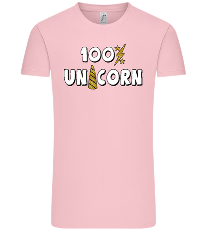 100 Percent Unicorn Design - Comfort Unisex T-Shirt_CANDY PINK_front