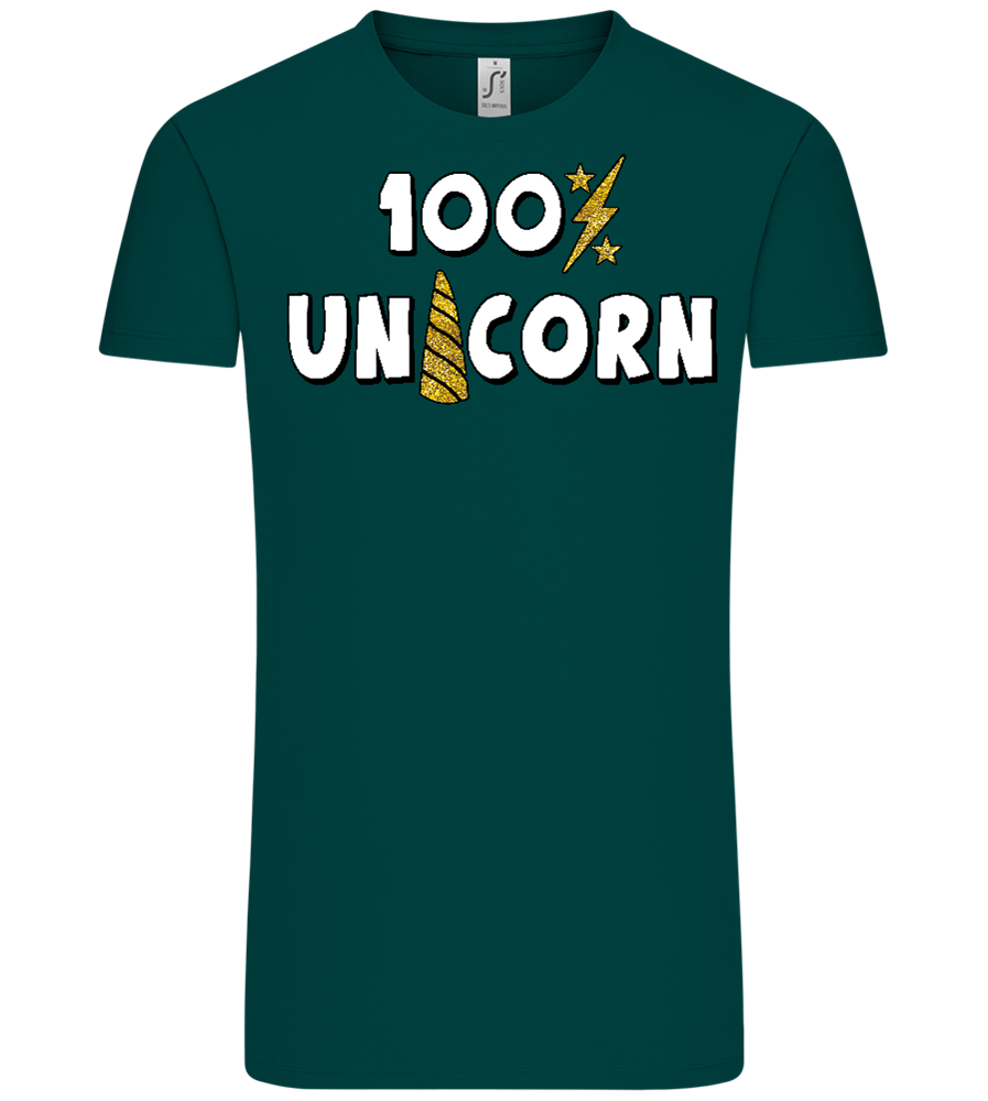 100 Percent Unicorn Design - Comfort Unisex T-Shirt_GREEN EMPIRE_front