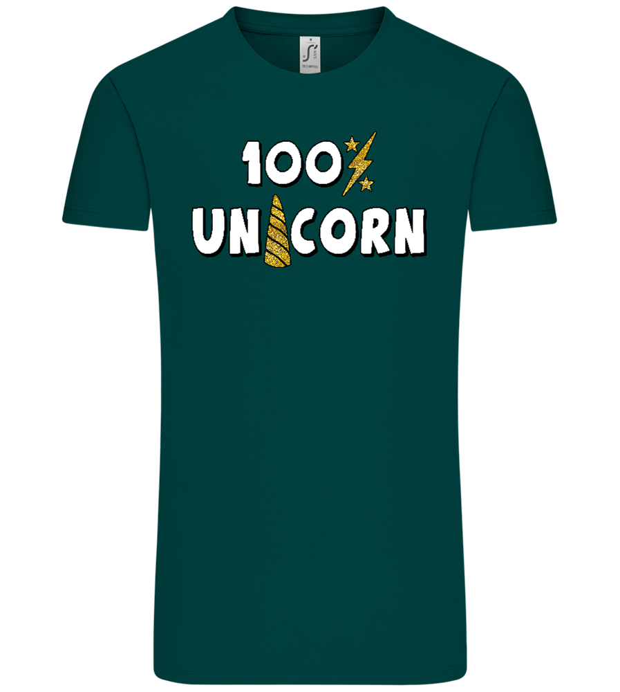 100 Percent Unicorn Design - Comfort Unisex T-Shirt_GREEN EMPIRE_front
