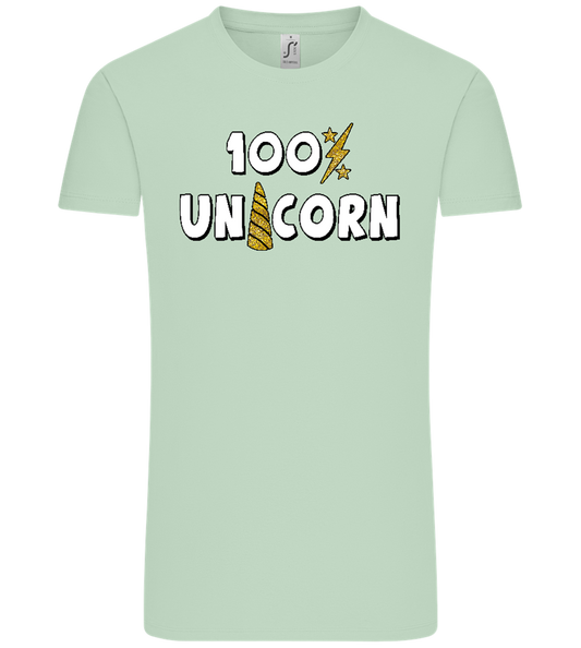 100 Percent Unicorn Design - Comfort Unisex T-Shirt_ICE GREEN_front