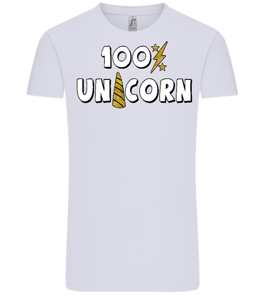 100 Percent Unicorn Design - Comfort Unisex T-Shirt_LILAK_front