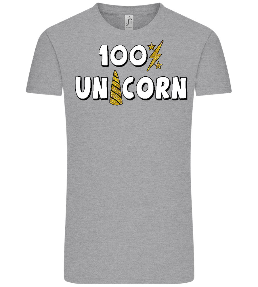 100 Percent Unicorn Design - Comfort Unisex T-Shirt_ORION GREY_front