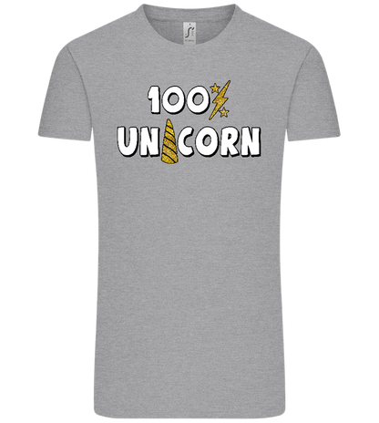 100 Percent Unicorn Design - Comfort Unisex T-Shirt_ORION GREY_front