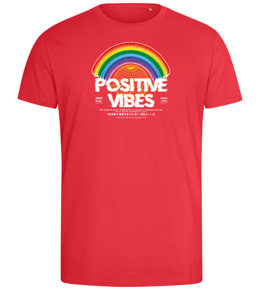 Positive Vibes Design - Comfort men's fitted t-shirt_BRIGHT RED_front