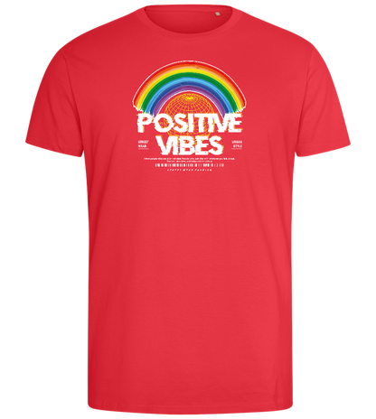 Positive Vibes Design - Comfort men's fitted t-shirt_BRIGHT RED_front