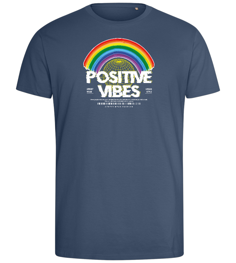 Positive Vibes Design - Comfort men's fitted t-shirt_DENIM_front