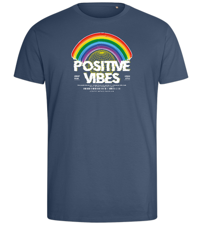 Positive Vibes Design - Comfort men's fitted t-shirt_DENIM_front