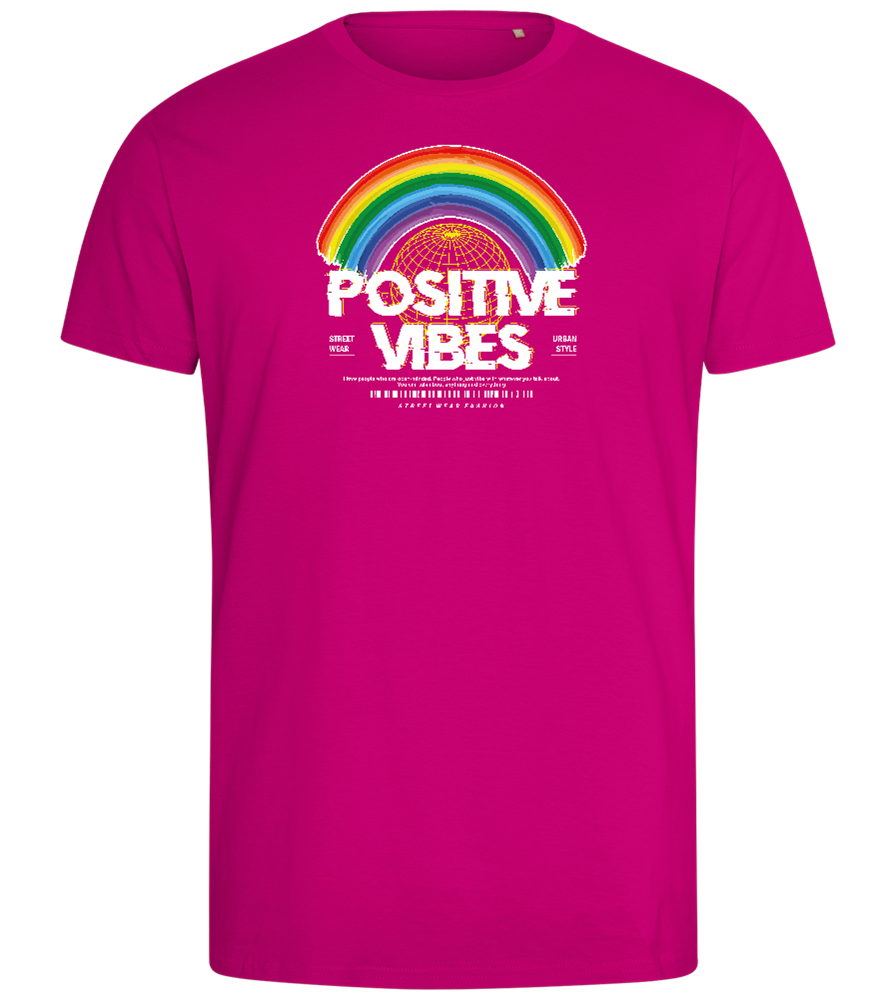 Positive Vibes Design - Comfort men's fitted t-shirt_FUCHSIA_front