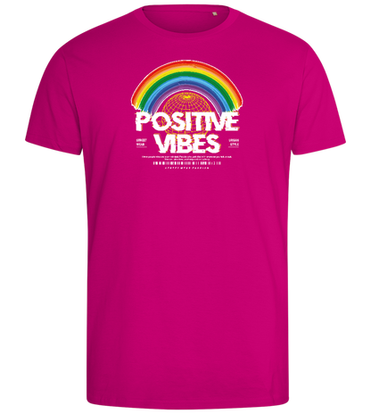 Positive Vibes Design - Comfort men's fitted t-shirt_FUCHSIA_front