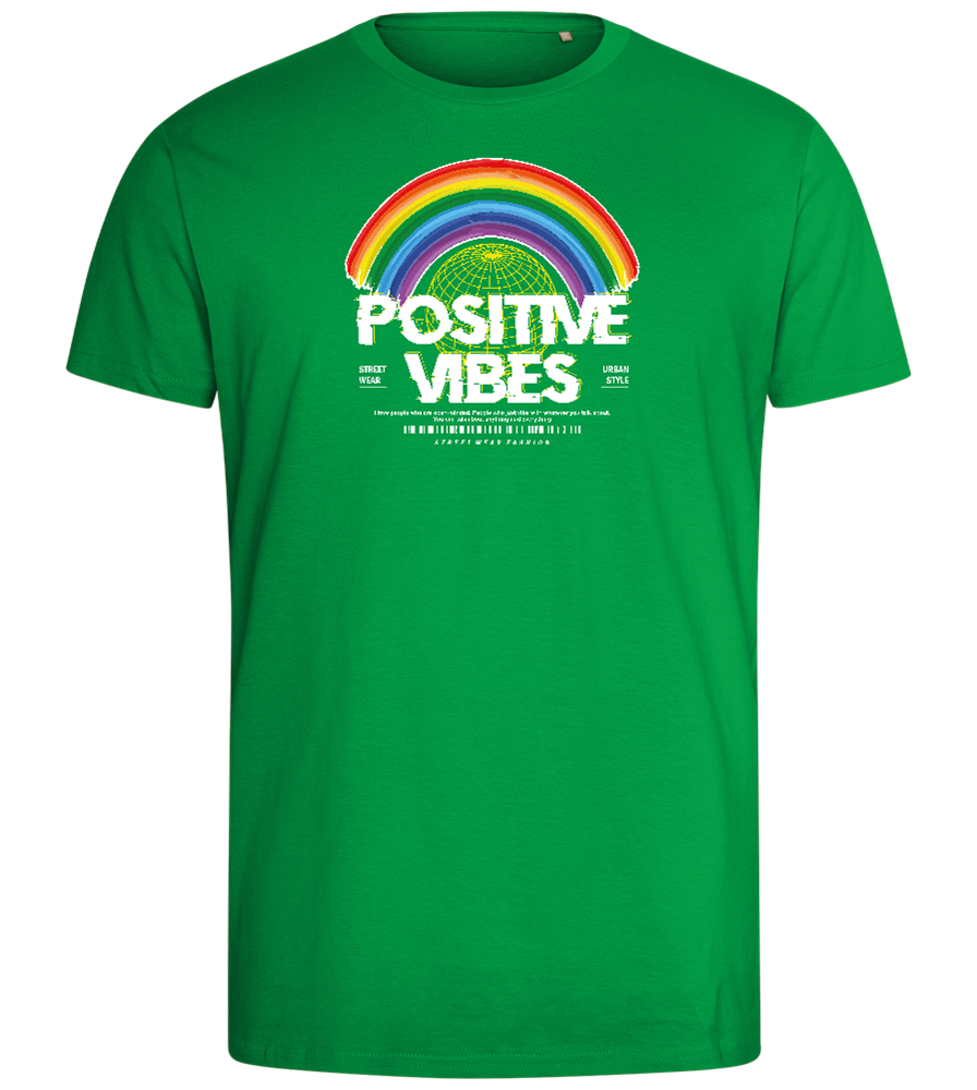 Positive Vibes Design - Comfort men's fitted t-shirt_MEADOW GREEN_front