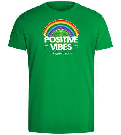 Positive Vibes Design - Comfort men's fitted t-shirt_MEADOW GREEN_front