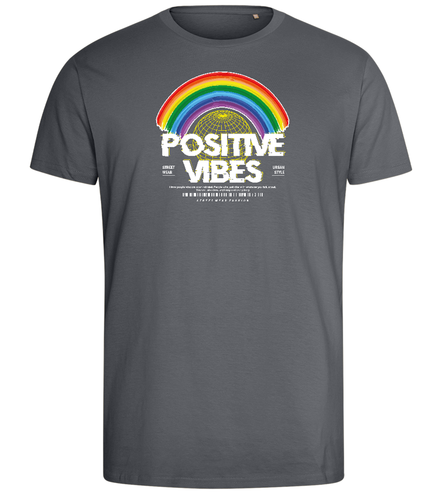 Positive Vibes Design - Comfort men's fitted t-shirt_MOUSE GREY_front