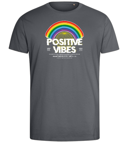 Positive Vibes Design - Comfort men's fitted t-shirt_MOUSE GREY_front