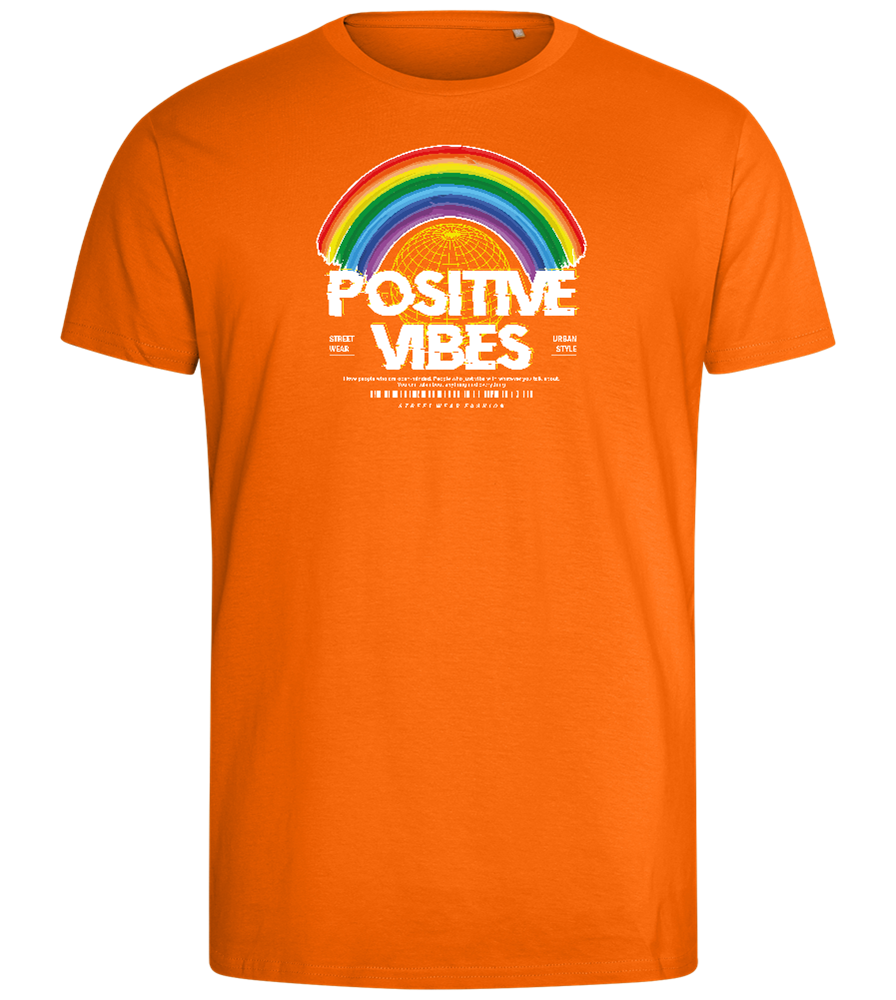 Positive Vibes Design - Comfort men's fitted t-shirt_ORANGE_front