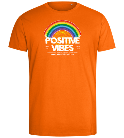 Positive Vibes Design - Comfort men's fitted t-shirt_ORANGE_front