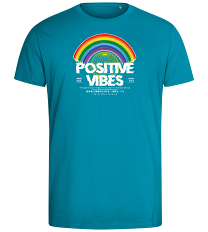 Positive Vibes Design - Comfort men's fitted t-shirt_TURQUOISE_front