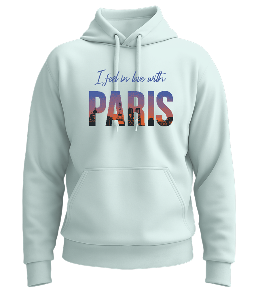 In Love with Paris Design - Premium Essential Unisex Hoodie_ARCTIC BLUE_front