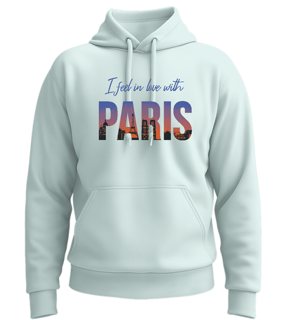 In Love with Paris Design - Premium Essential Unisex Hoodie_ARCTIC BLUE_front