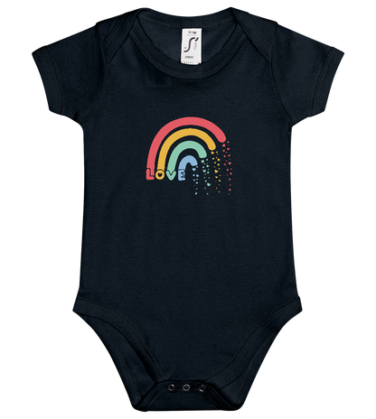 Rainbow Love Design - Baby bodysuit_BLACK_front