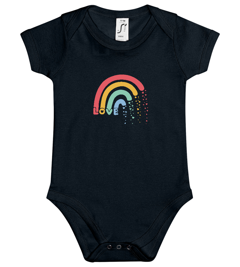 Rainbow Love Design - Baby bodysuit_BLACK_front