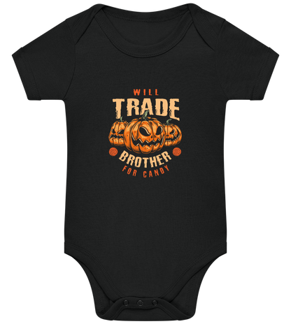 Will Trade Brother For Candy Design - Baby bodysuit BLACK front