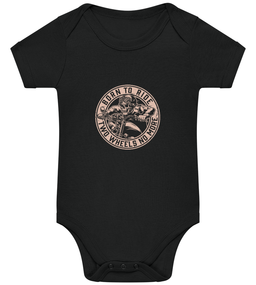 Born To Ride Design - Baby bodysuit BLACK front