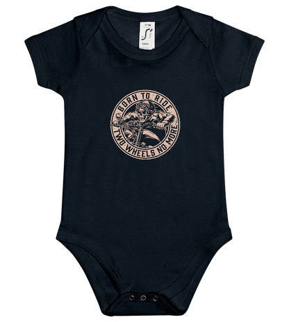 Born To Ride Design - Baby bodysuit BLACK front