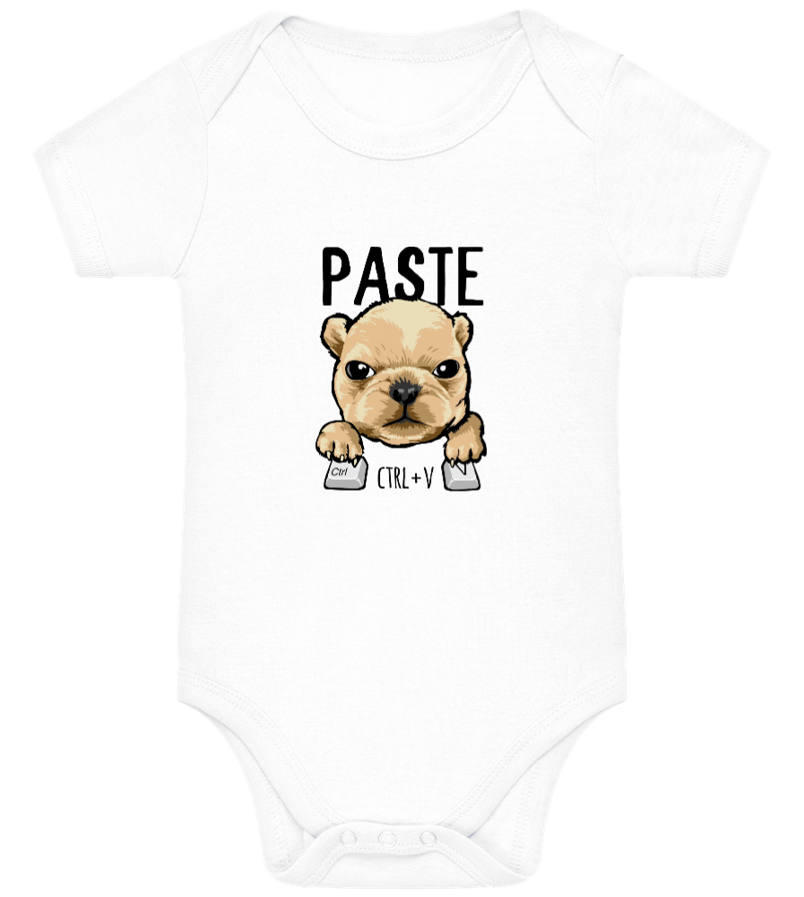 Paste Design - Baby bodysuit WHITE front