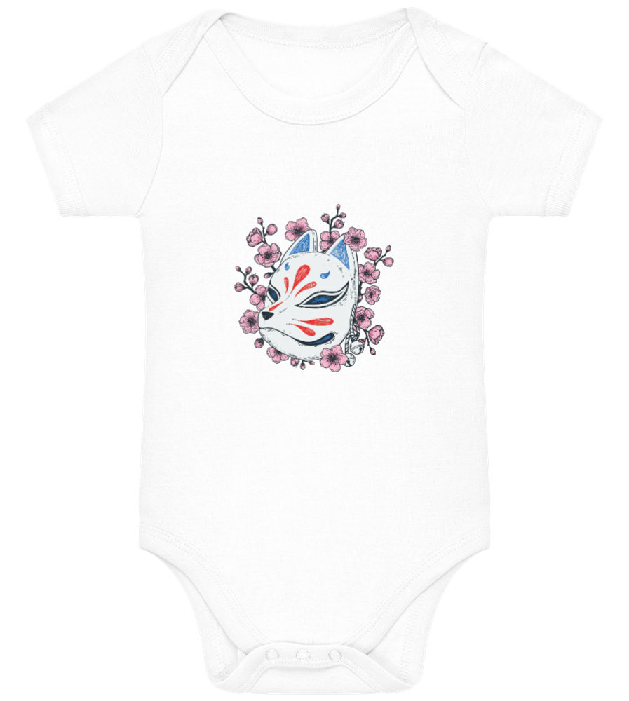 Catmask Design - Baby bodysuit WHITE front