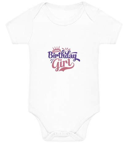 Birthday Girl Design - Baby bodysuit WHITE front