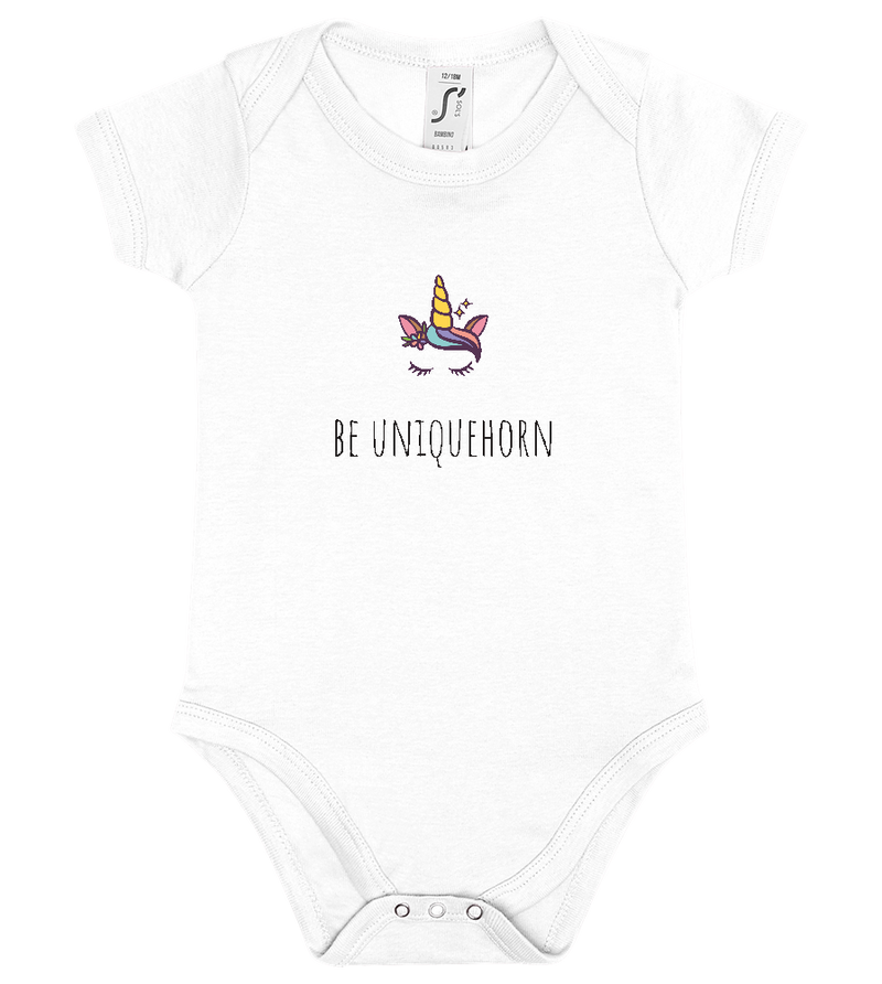 Be Uniquehorn Design - Baby bodysuit_WHITE_front