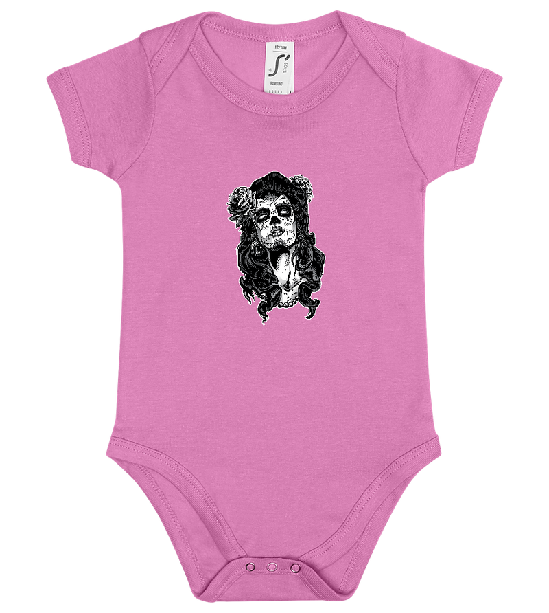 Los Muertos Design - Baby bodysuit_PINK ORCHID_front