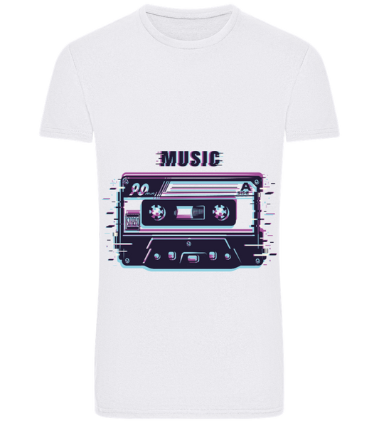 Music Design - Basic men's fitted t-shirt WHITE front