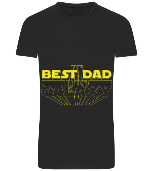 The Best Dad In The Galaxy Design - Basic men's fitted t-shirt DEEP BLACK front