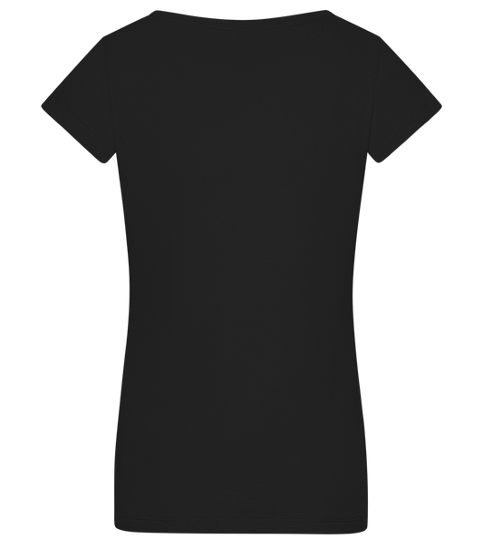 Don't Hate Just Skate Design - Basic women's v-neck t-shirt DEEP BLACK back