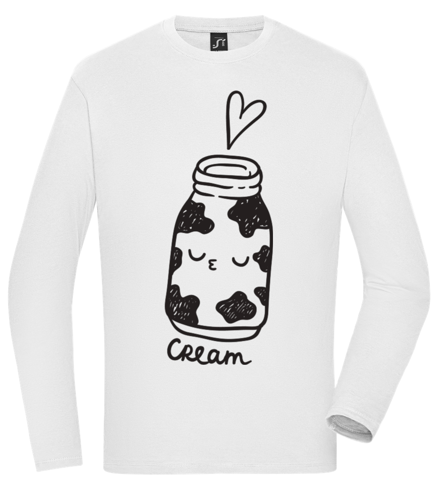 Cream Design - Comfort men's long sleeve t-shirt WHITE front