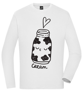 Design Cream - T-shirt Confort à manches longues homme