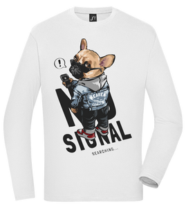 No Signal Dog Design - Comfort men's long sleeve t-shirt