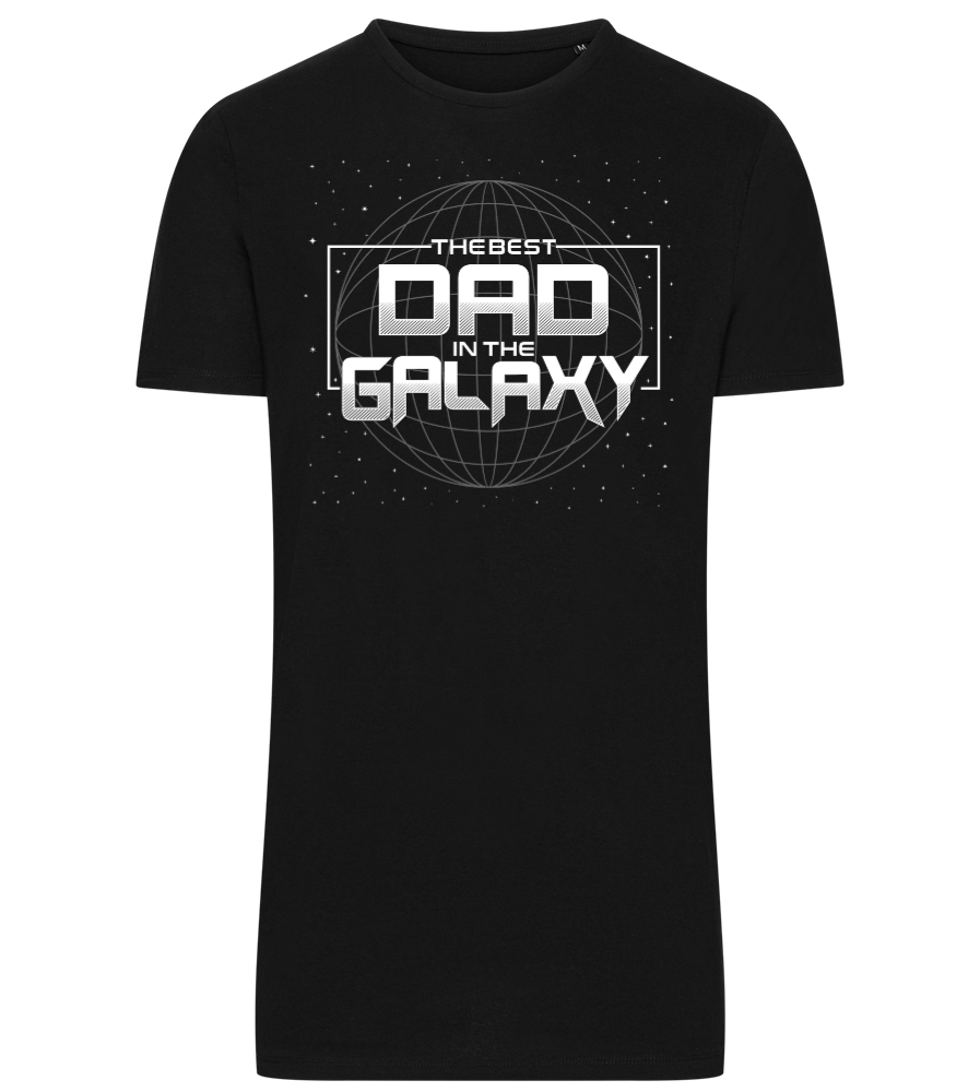 The Best Dad In The Galaxy Design - Comfort men's long t-shirt_DEEP BLACK_front