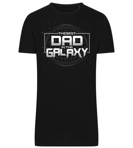The Best Dad In The Galaxy Design - Comfort men's long t-shirt DEEP BLACK front