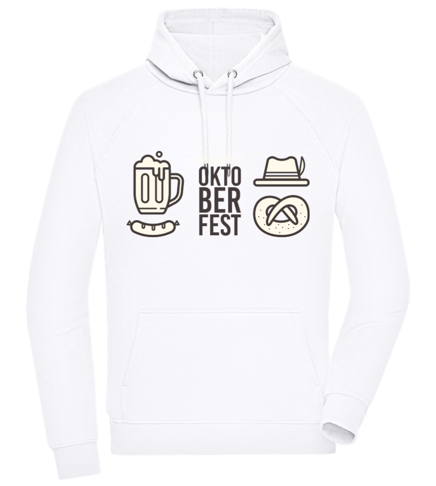 Welcome To Oktoberfest Design - Comfort unisex hoodie WHITE front