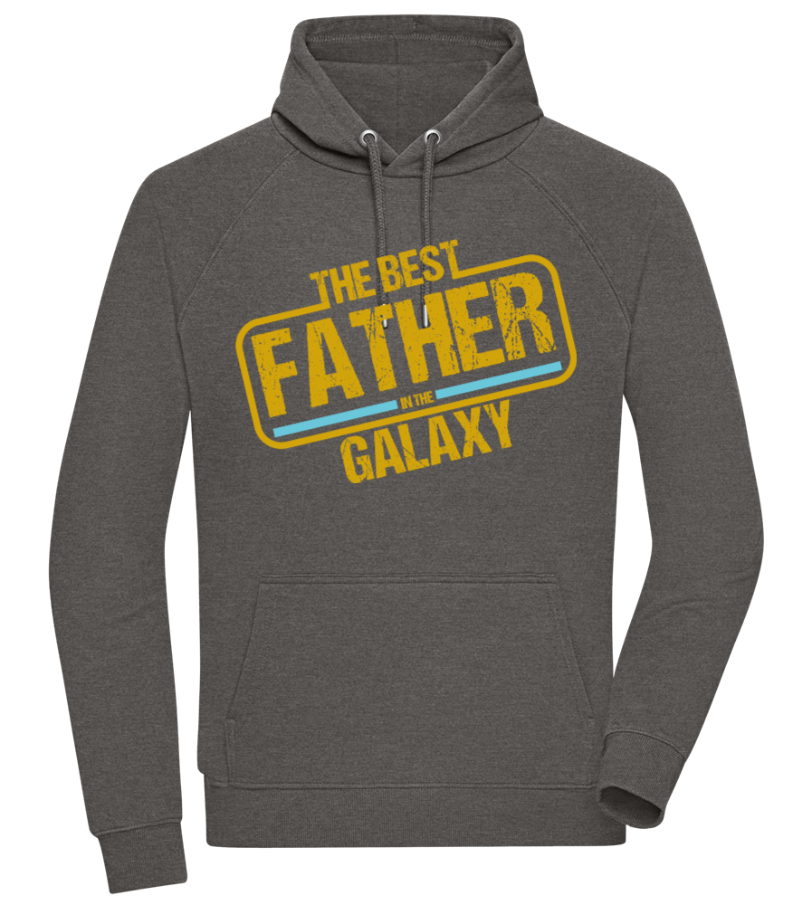 The Best Father In The Galaxy Design - Comfort unisex hoodie CHARCOAL CHIN front
